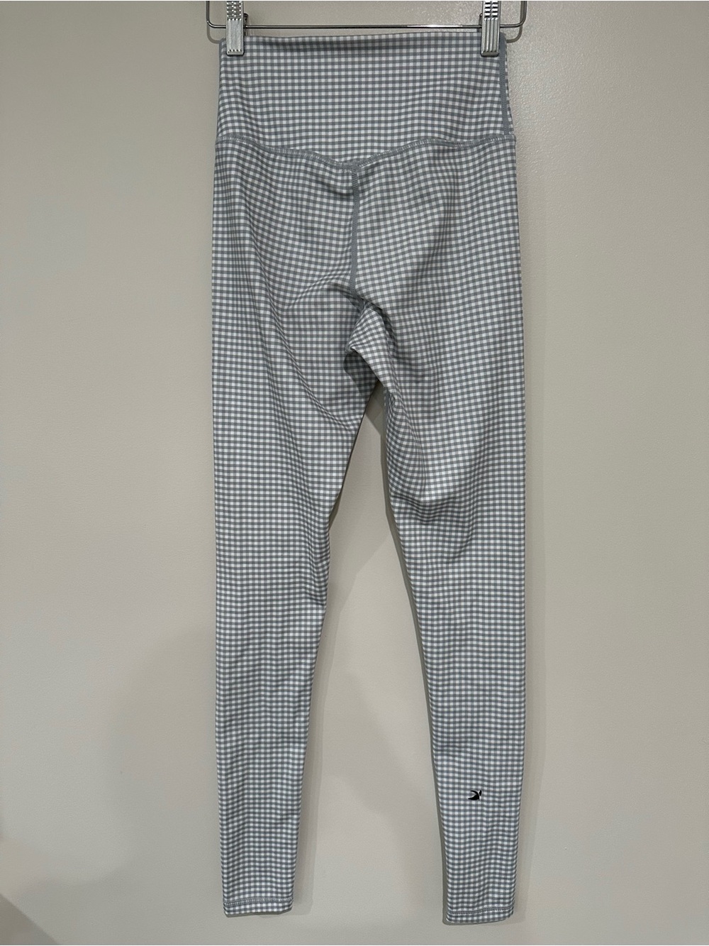 Glyder Gray White Gingham Plaid Leggings XS Yoga Athleisure Cottagecore - Picture 3 of 10